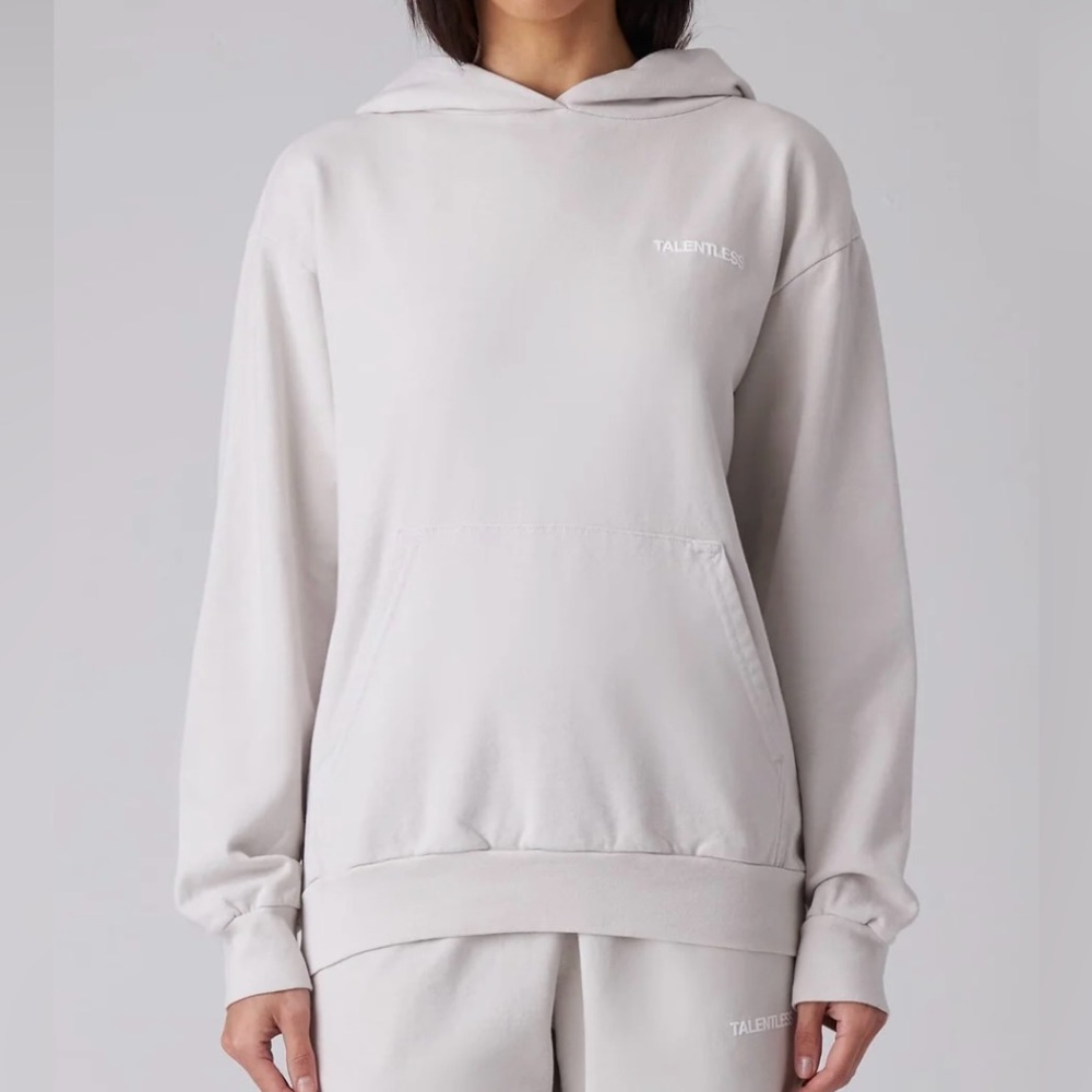 NEW Talentless Heavyweight Hooded Sweatshirt - Cement - XS